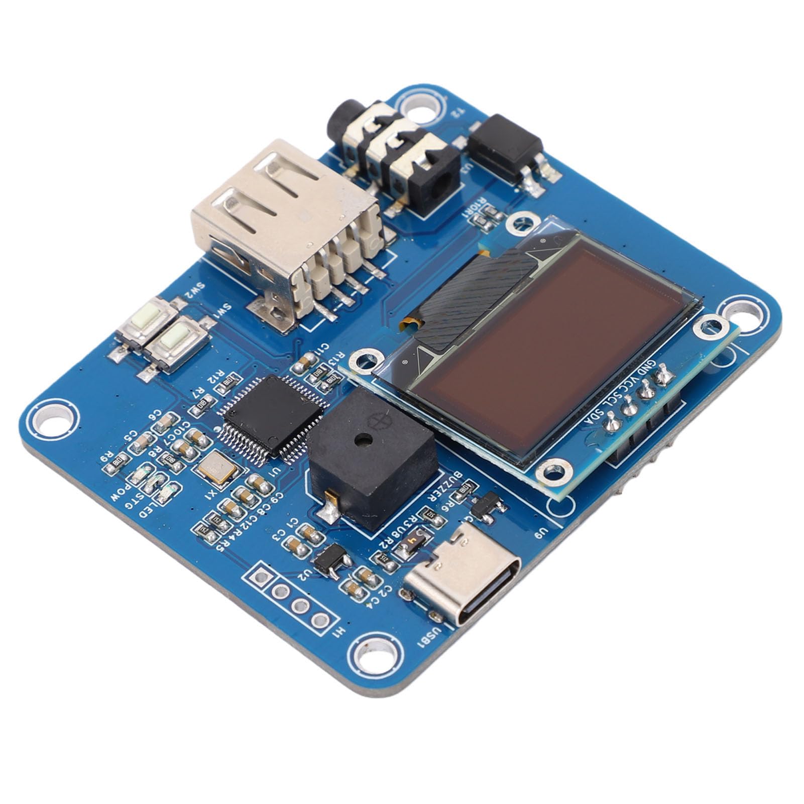 WALFRONT CW Trainer Interfaz USB Dispositivo de Práctica de Código Morse Teclado de Ejercicio de Código de Práctica de Telégrafo con Pantalla LED Orgánica