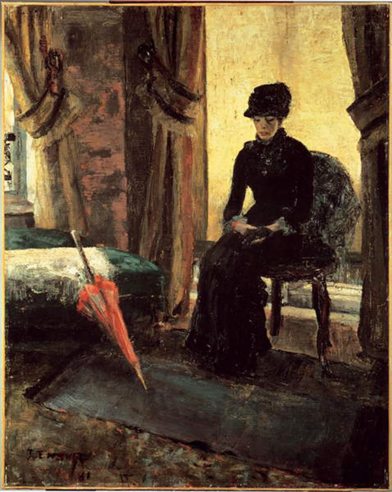 SERENDIPITP Vintage Wall Art Canvas Nordic Poster Canvas Print Picture the Somber Lady by Famous Artist Wall Art Poster for Home Decor 60x90cm