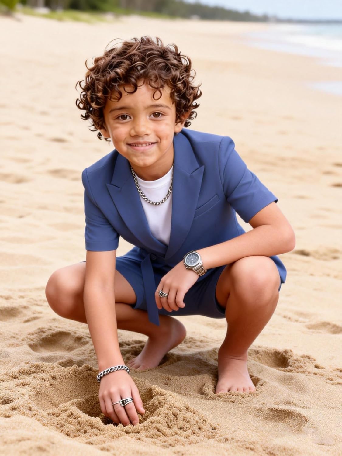Boys Shorts Suit Short Sleeves Summer Suits for Boy 2 Piece Beach Wedding Outfit Kids Tuxedos