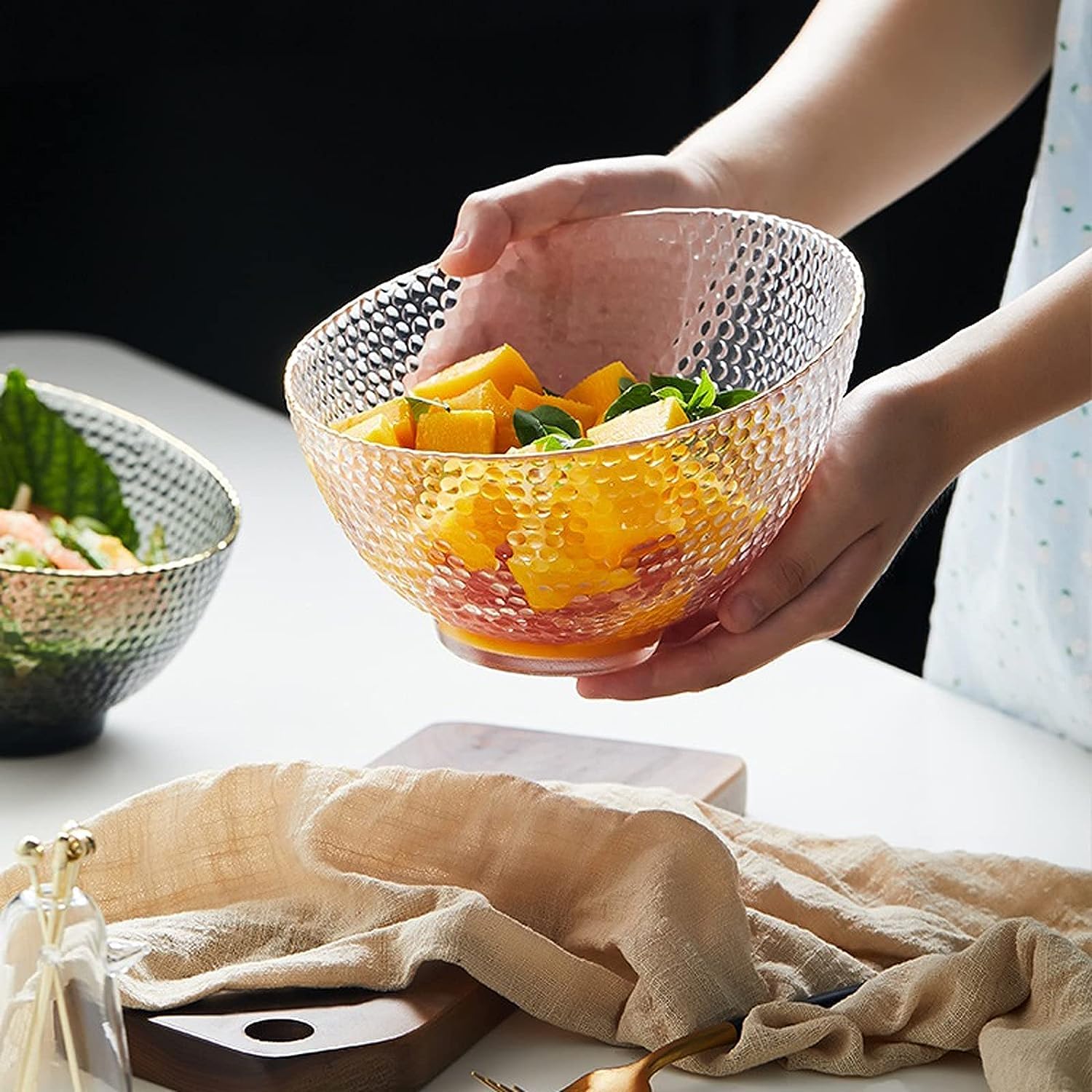 Amazon｜フルーツボウル、サラダボウル、 ガラスボウル ガラス