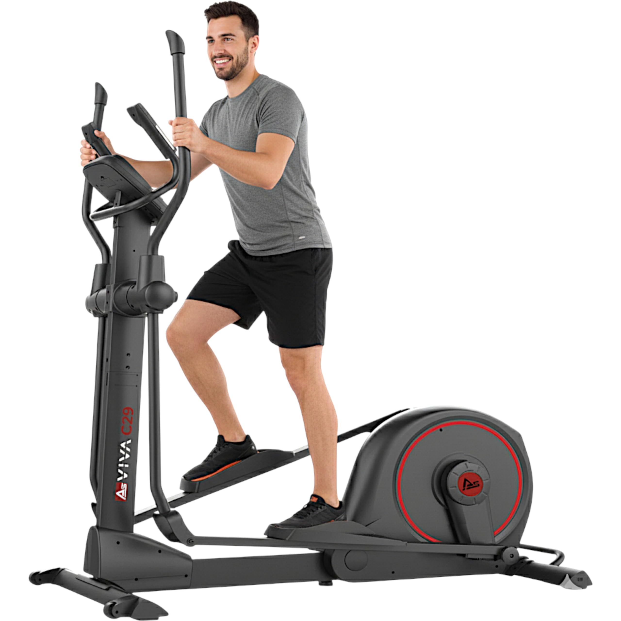 AsVIVA C29 Pro Orbitrek składany, chroni stawy, kompatybilny z aplikacjami, ergometr do domu, do treningu domowego, do 120 kg