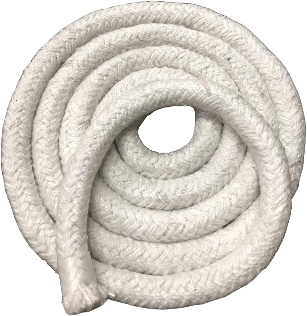 Stove Rope, High Temperature Ceramic Fiber Rope Seals for Stove Fire Boiler Furnace Casting 6-16mm x 10m(8mm*10m)