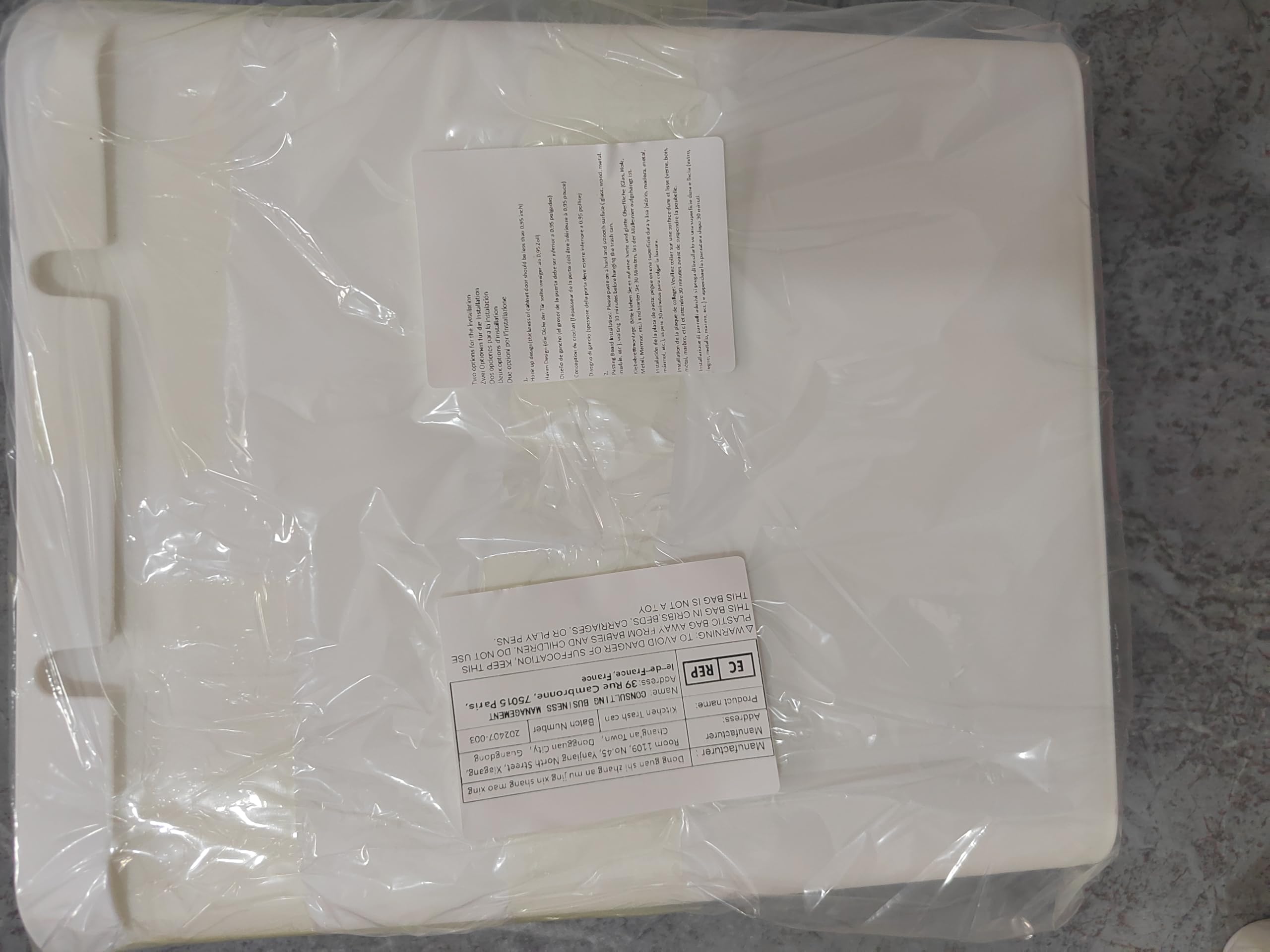 Pattumiera per compostaggio da cucina da 9L per bidone della spazzatura da 2,4 G per sotto il lavandino, secchio per compost interno(bianco)