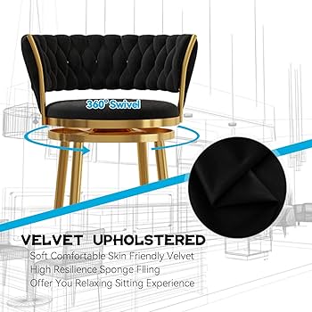 Amazon｜バースツールカウンター高さ-75cm 360°スイベルカウンター