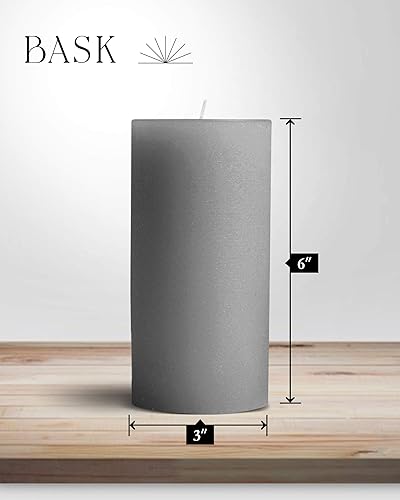 Miniatura 8 de Bask - Juego de velas de pilar moteadas de 6-3 x 6 pulgadas, sin goteo, sin perfume, en arándano, para decoración del hogar, relajación y todas las