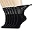 +MD 6 Pairs Non-Binding Men\'s Moisture Wicking Diabetic Crew Dress Socks 10-13 Black