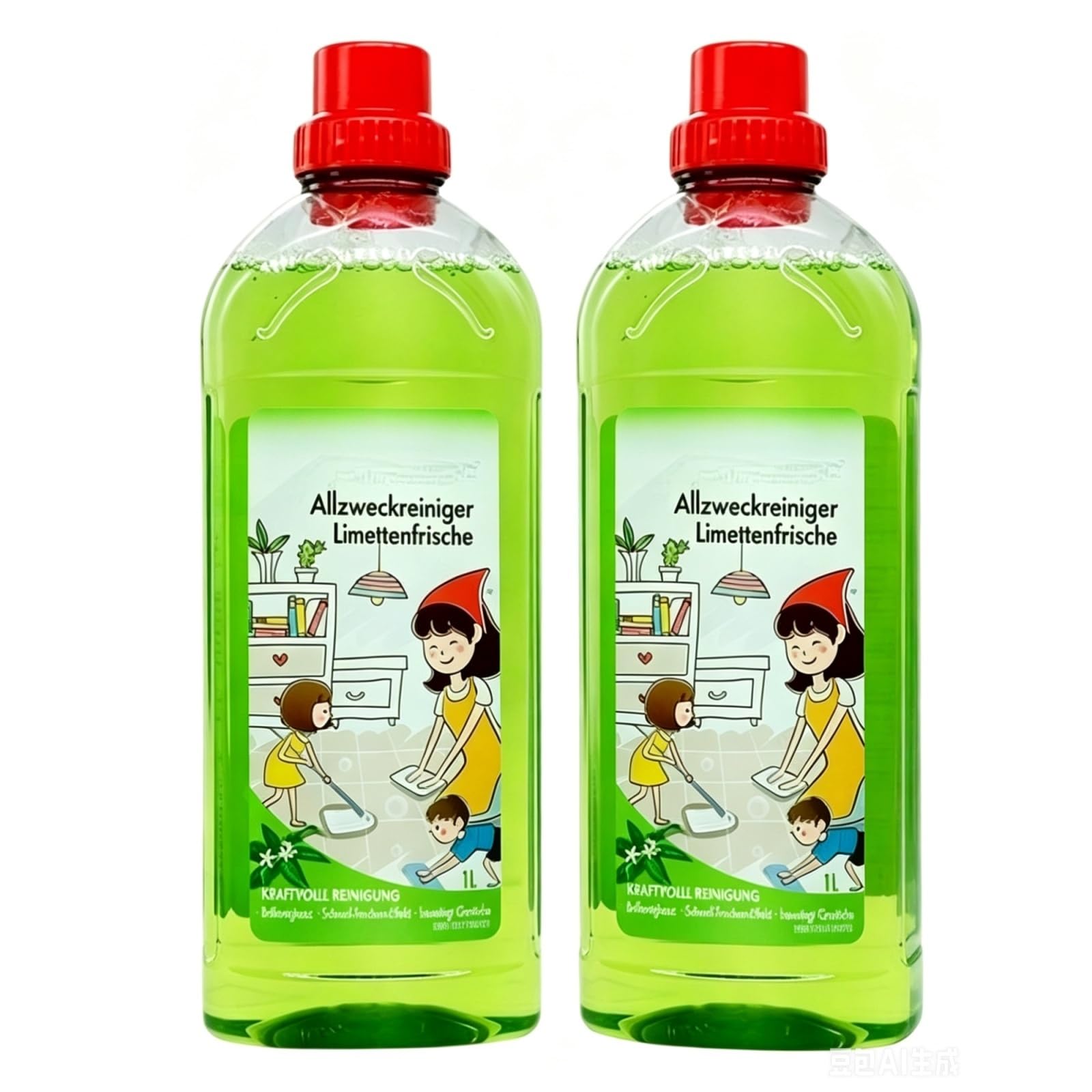 2 Stück/1L Allzweckreiniger, Schnelltrocknender Fliesenreiniger, Kehrzubehör, Staubsauger-Reinigungsflüssigkeit