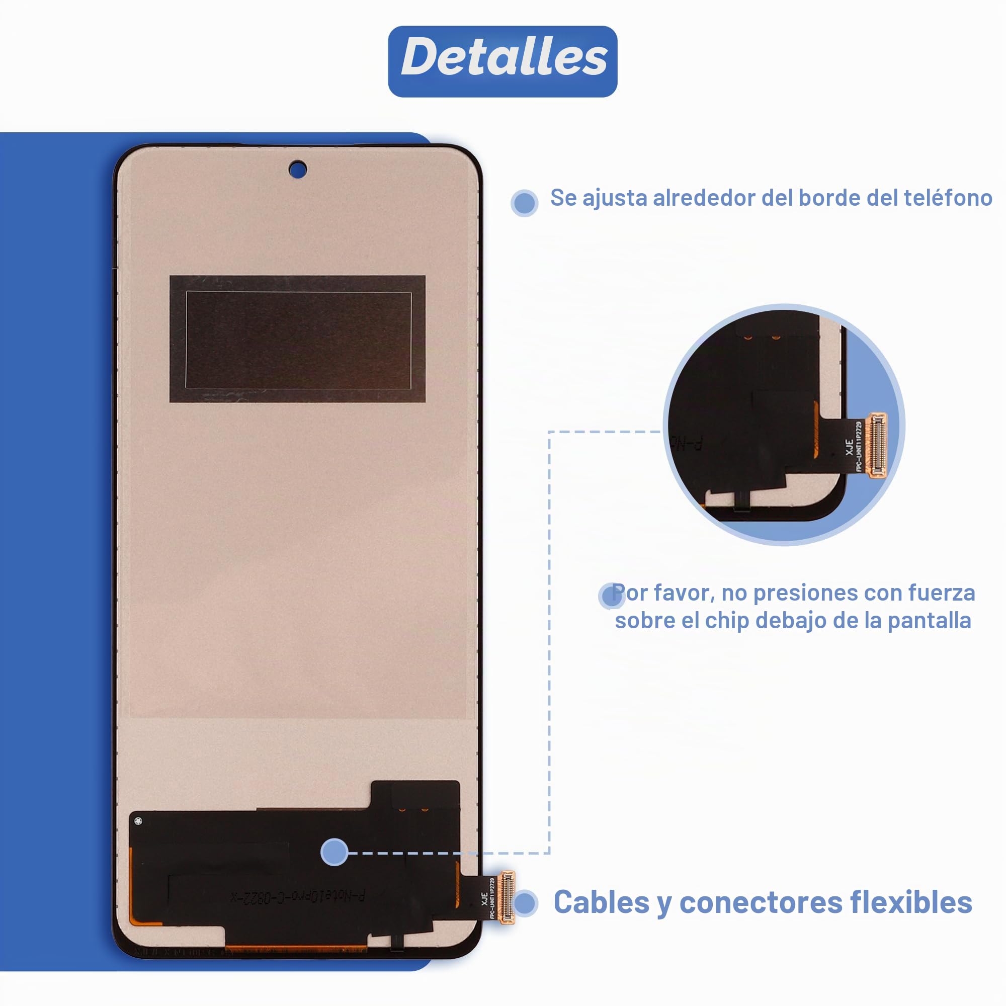 [con marco] Reemplazo de pantalla OLED compatible con Xiaomi Redmi Note 11 Pro 5G [6.67"] 21091116I, 2201116SG Pantalla táctil LCD con kit de herramientas