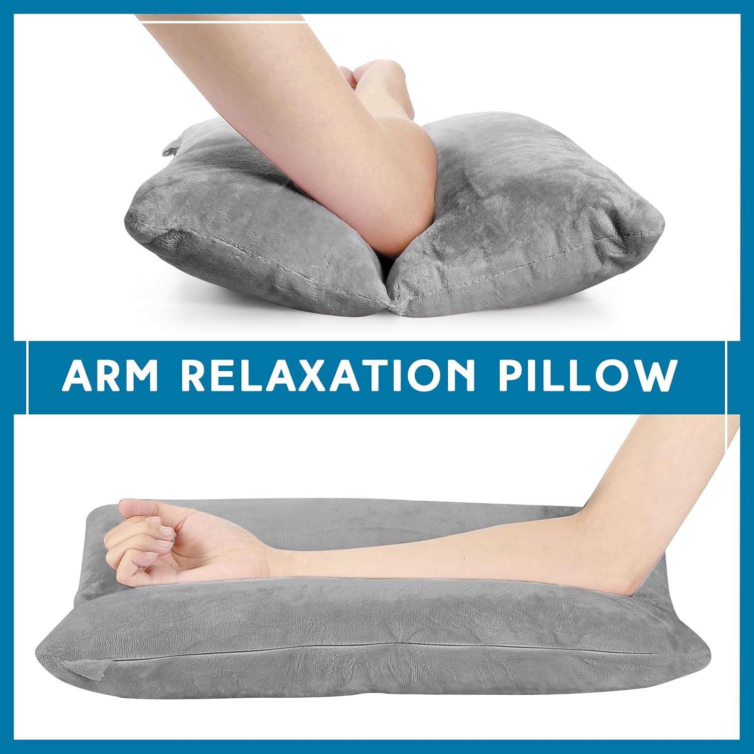 Soaoo Arm Pillows for Adults Pain Relief for Arm Pain Broken Post Surgery Soft Rest Support Pillow Leg Injury(Grey)