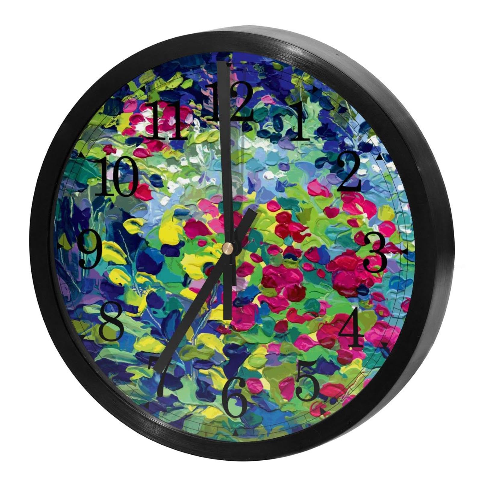 Horloge silencieuse sans tic-tac à quartz pour bureau et maison ronde