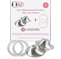 Vista 9 de Silverette Las copas de lactancia originales de plata, Cubiertas de pezón para elementos esenciales de lactancia materna, Escudos de pezón de plata