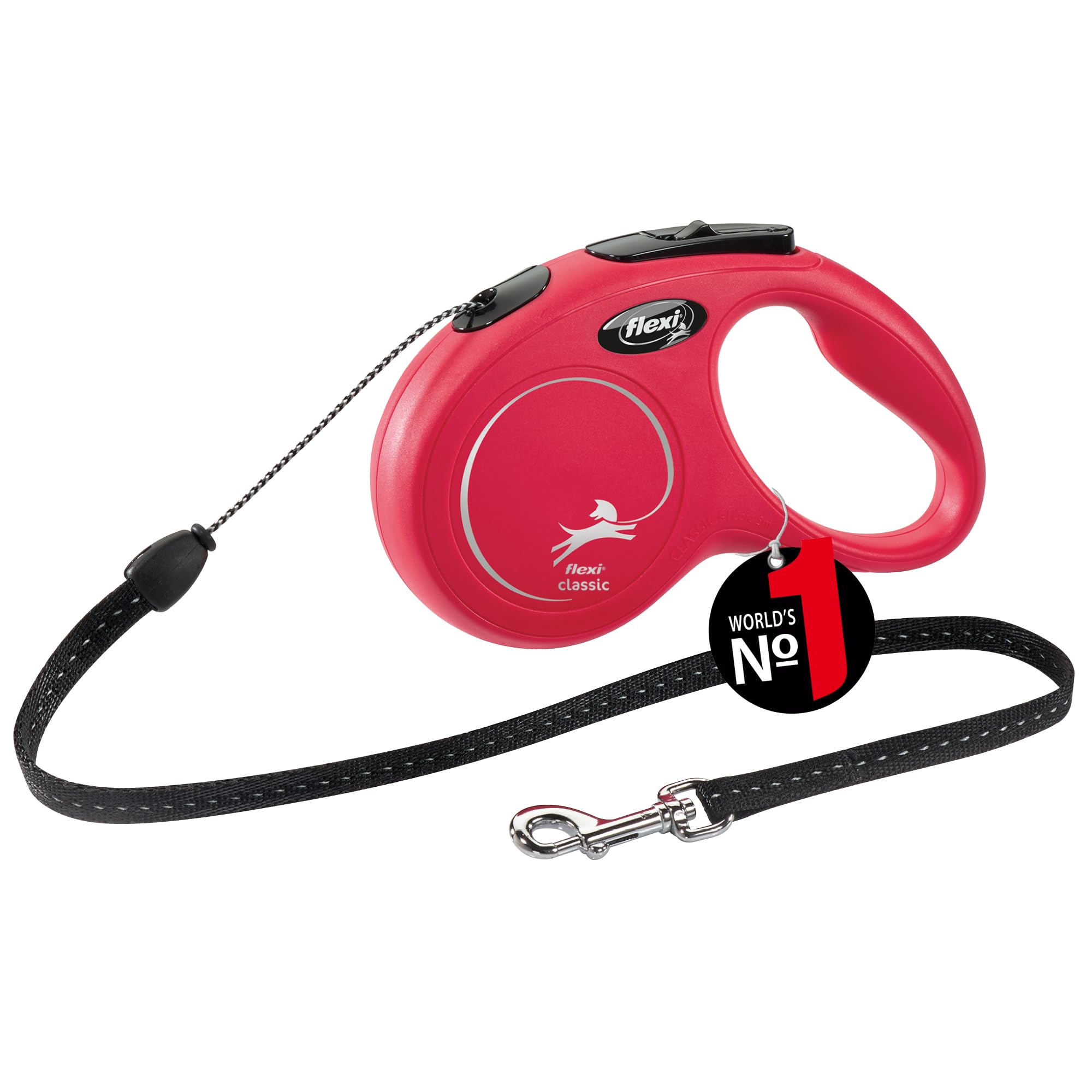Classic Red Small Corded Dog Lead 5M 12kg