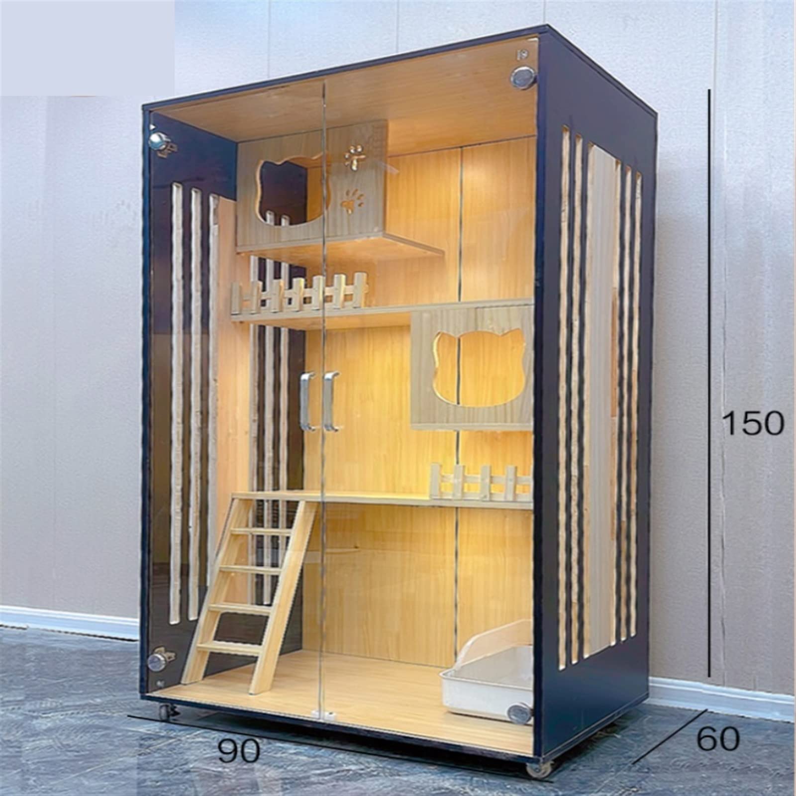 villa per gatti Gabbia for gatti Villa Home for Gabinetto for da interni Cuccia for Per interni