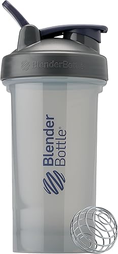 Miniatura 1 de BlenderBottle Shaker Bottle Pro Series perfecta para batidos de proteínas y antes del entrenamiento, 24 onzas, gris a todo color