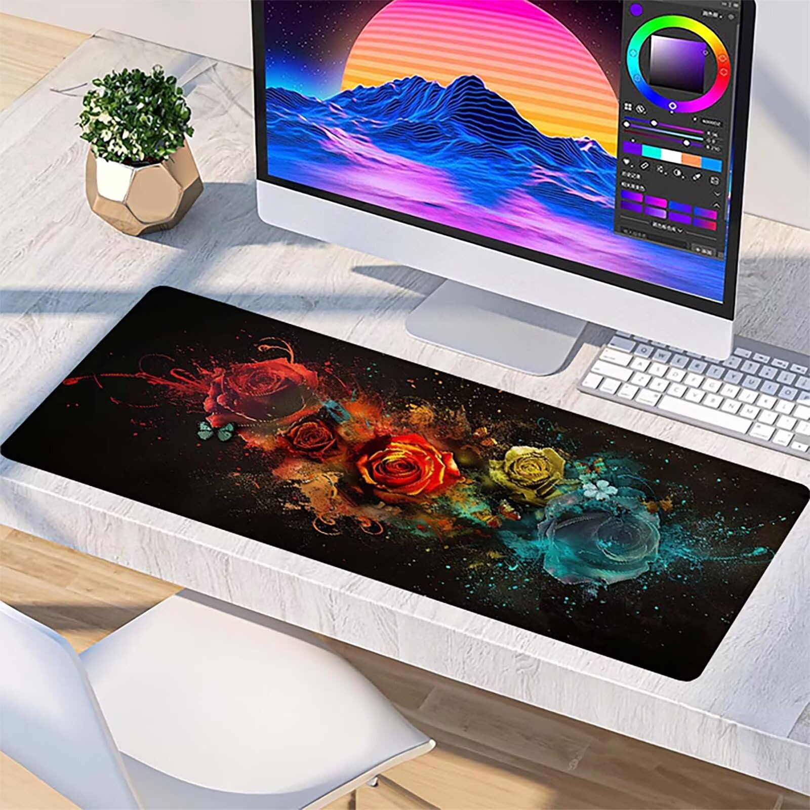 Podkładka pod mysz XXL 1200x600x3mm, czerwona podkładka pod mysz do gier z antypoślizgową gumową powierzchnią, poprawia precyzję i szybkość, komputer dla gracza i akcesoria biurowe, prezent dla