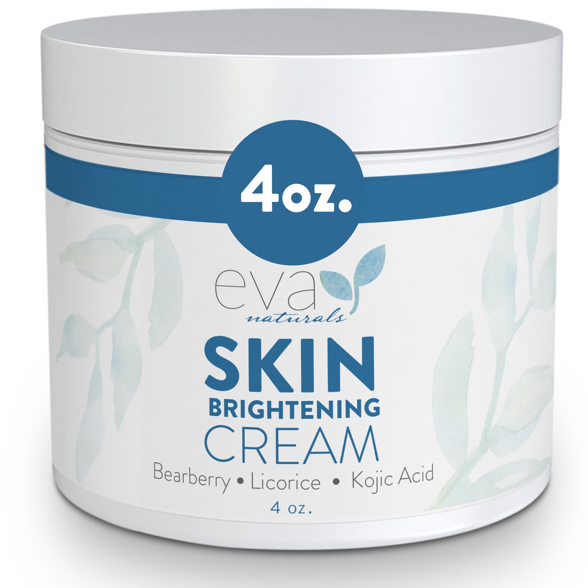 Eva Naturals Skin Brightening Cream (120 ml) - Hyperpigmentation Cream for Dark Spots on Face and Neck - Helps Boost Collagen Production and Brighten Complexion - With Bearberry, Licorice, Kojic Acid