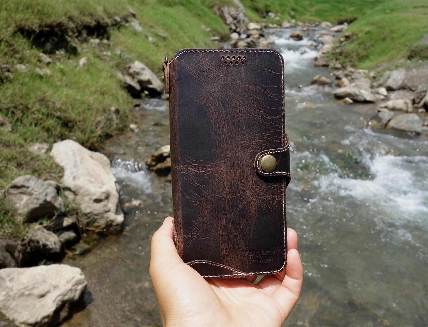 Yogurt Case for Google Pixel 10 Pro XL, Genuine Leather Wallet Cover for Pixel 10 Pro XL, Handmade Oil Leather - Image 8