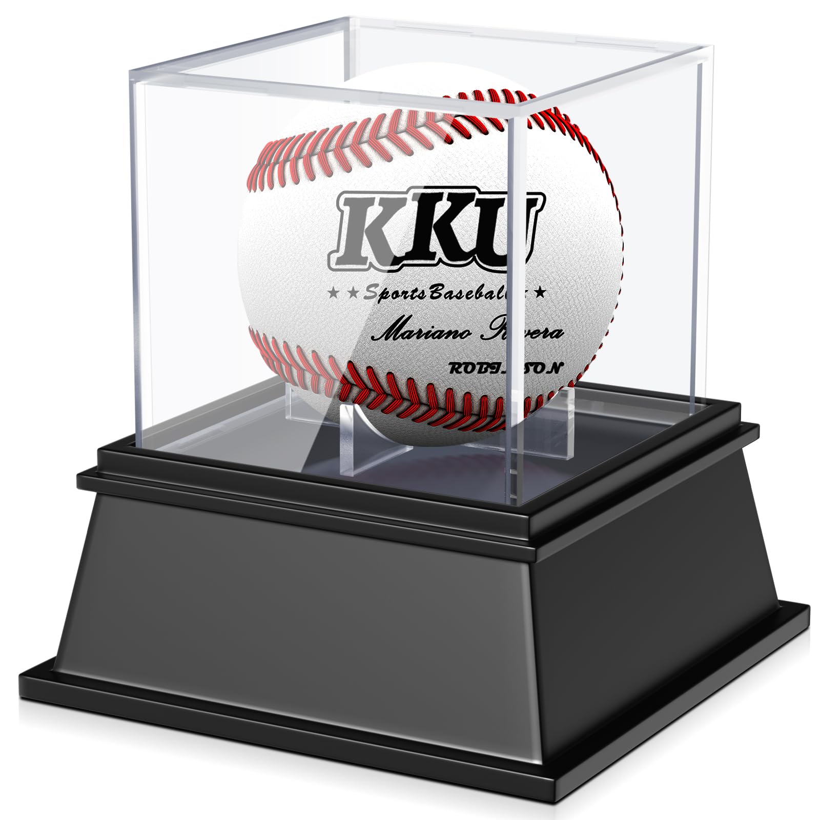 KKU Acrylic Baseball Display Case, Dustproof UV Protected Baseball Case, Transparent Baseball Holder Display Case for Signed Balls Memorabilia