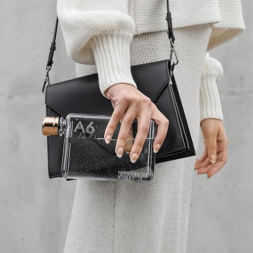 Miniatura 4 de memobottle A6 La botella de agua plana diseñada para caber en tu bolsa, sin BPA, 12 onzas (12.7 fl oz)