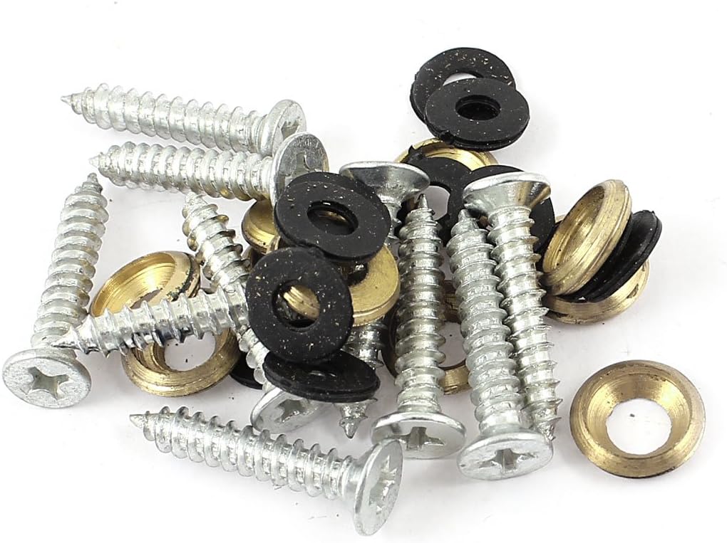 10 Pcs Quality Parts 20mm Diameter Rounded Silver Tone Screw Cap Mirror Nails Model:87as521qo417