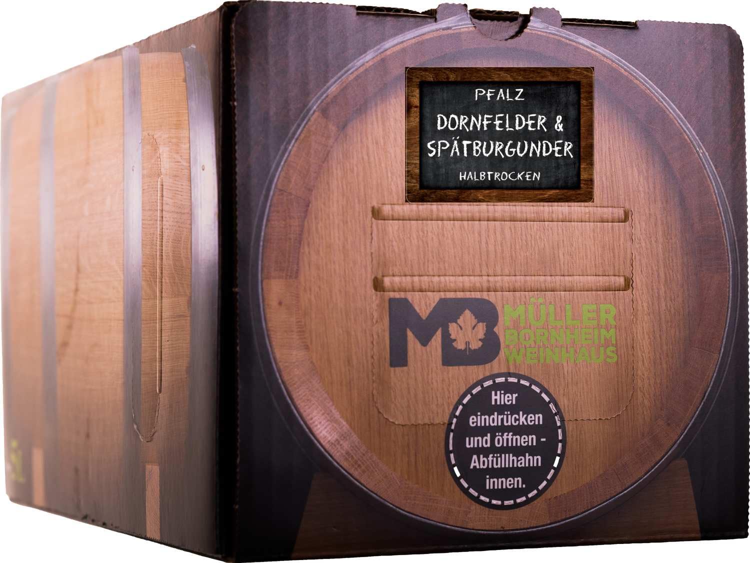 Weinhaus Müller Bornheim Spätburgunder Bag in Box 5L Rotwein trocken aus der Pfalz
