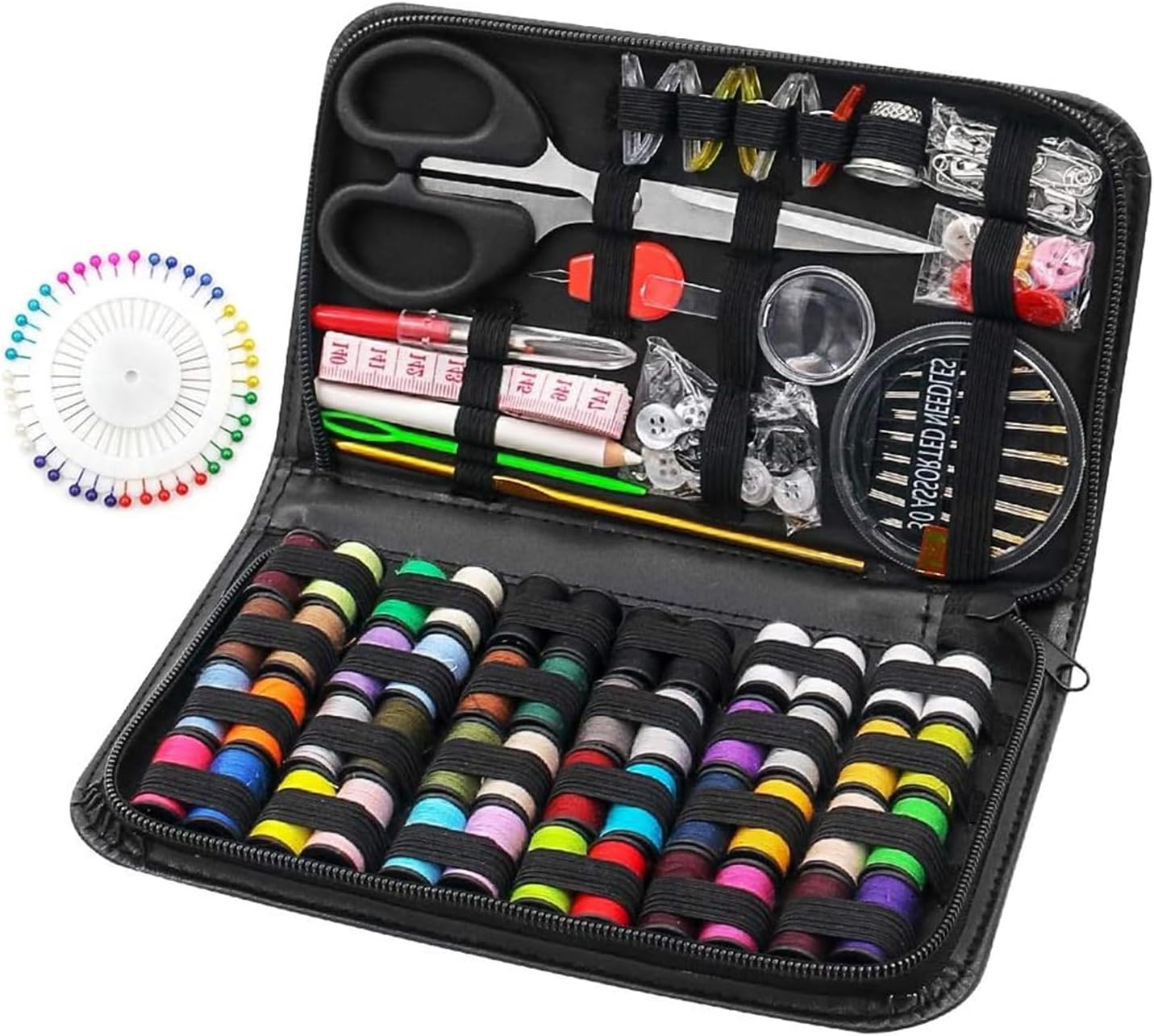 Sewing Kit, 172pcs Mini Sewing Kits with Case, Thread and Needles Kit