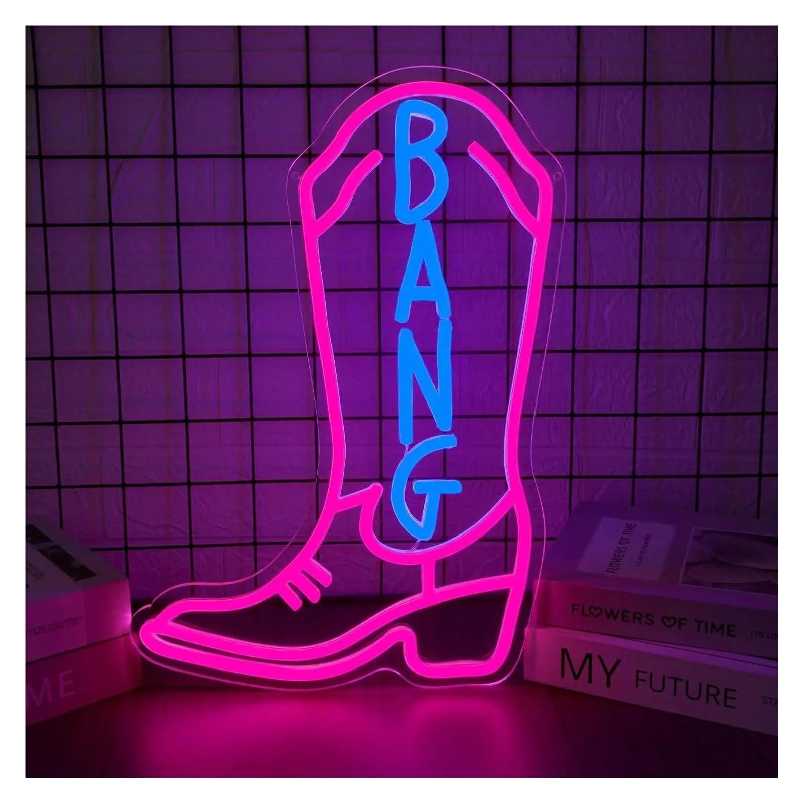 Luci al Neon Da Parete Insegna Al Neon Degli Stivali Da Cowboy Occidentali