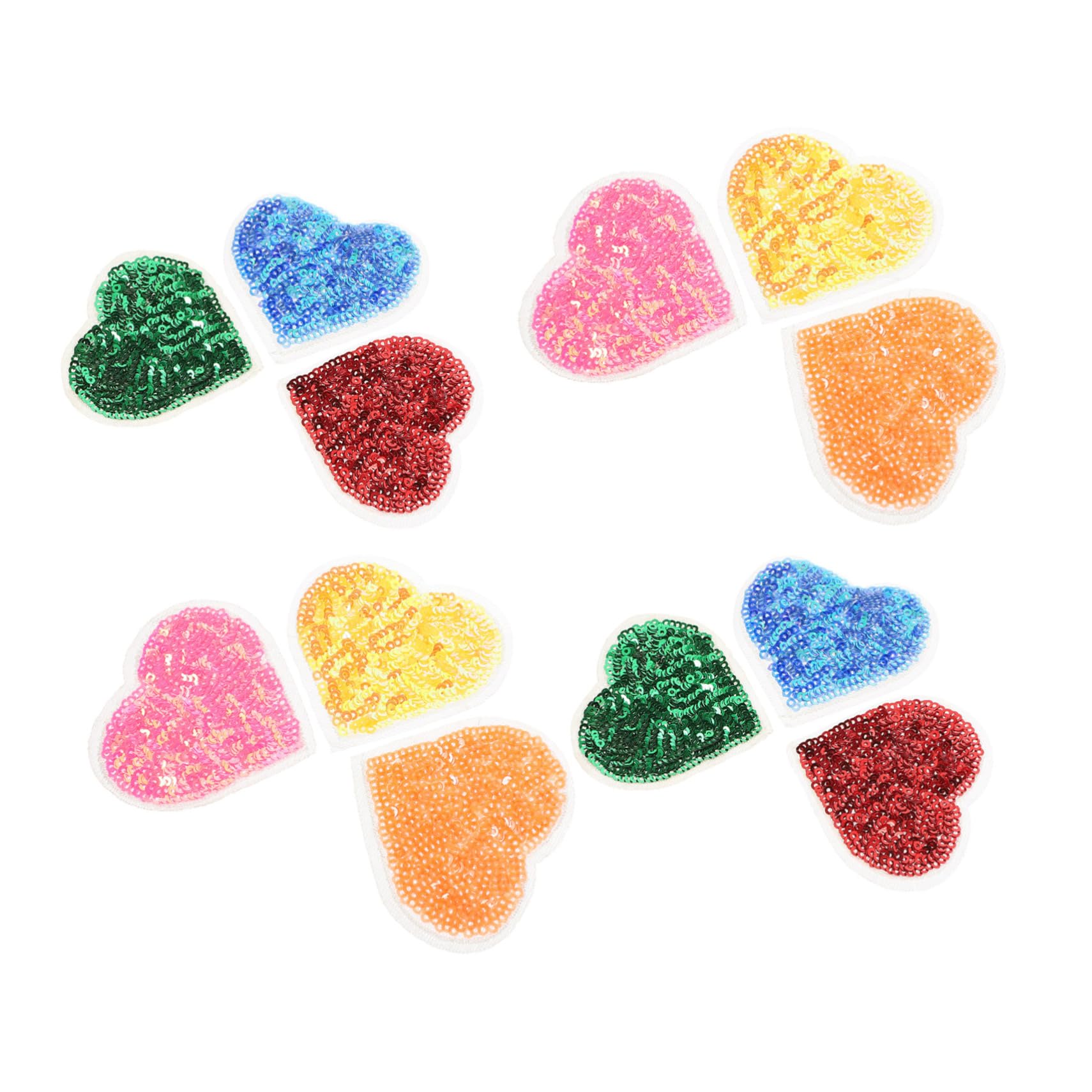 SHINEOFI 48stücke Bunte Herz-patches Aufbügelbare Stoffaufnäher Mit Für -kleidung Jeans Taschen Bestickte Flicken Kreativen Gestaltung Und Reparatur