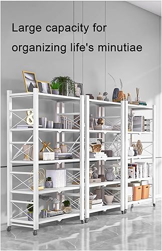 Miniatura 4 de Estantes plegables sin instalación Estantes para el hogar Estantes de múltiples capas Balcón Almacenamiento Exhibición Estante de almacenamiento