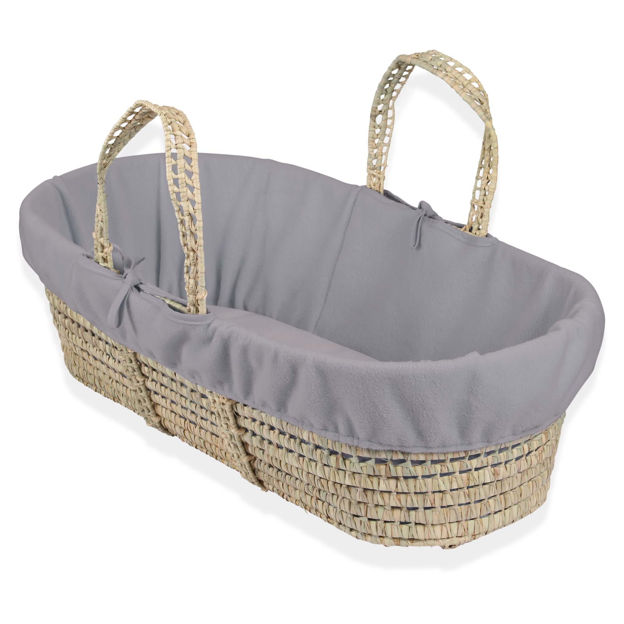 Clair de Lune Fleece Liner Replacement Palm and Wicker Moses Dressing 104 x 72 cm (Grey)