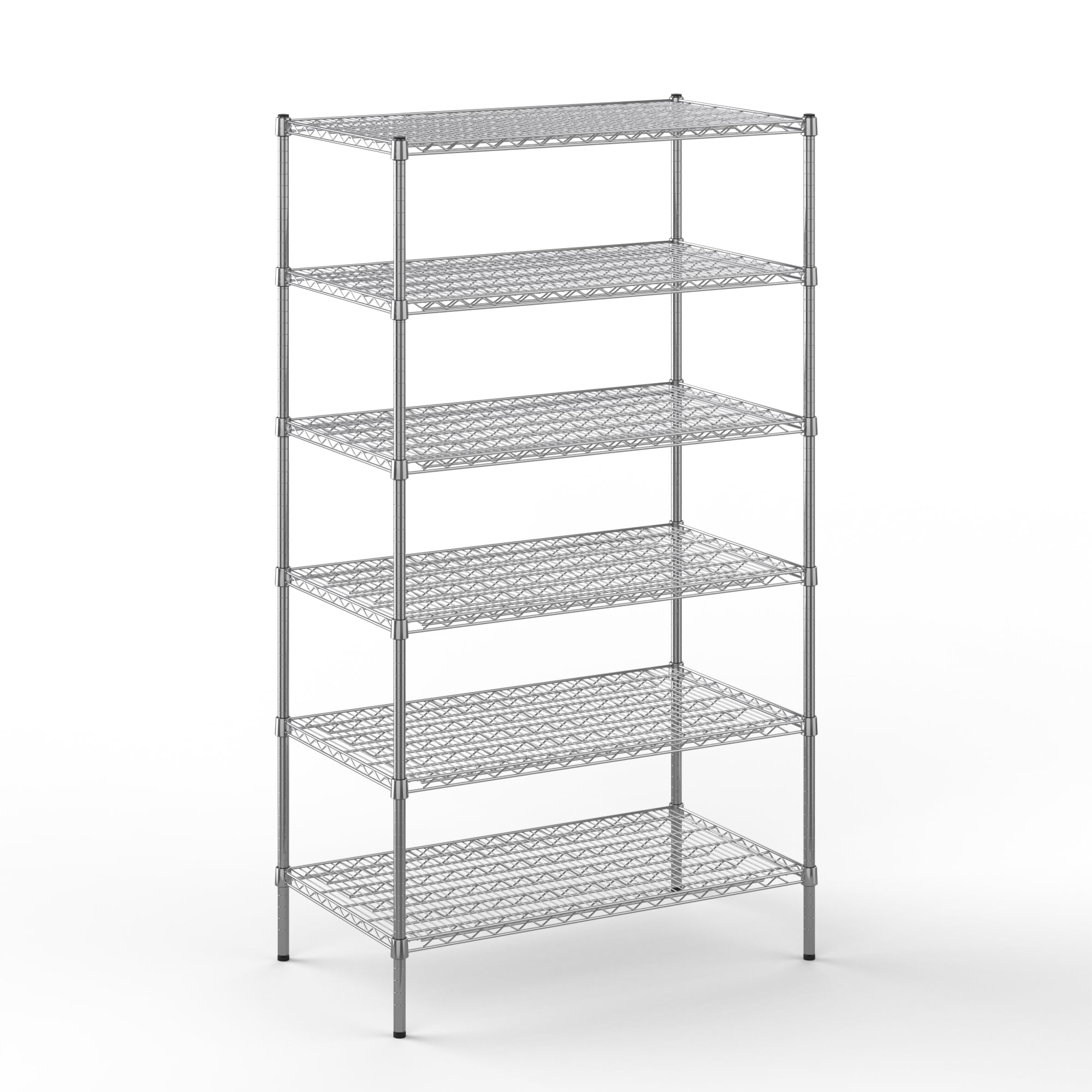 24" Deep x 42" Wide x 74" Height Wire Shelving Kit | 6-Tier | NSF Commercial Storage Rack Unit