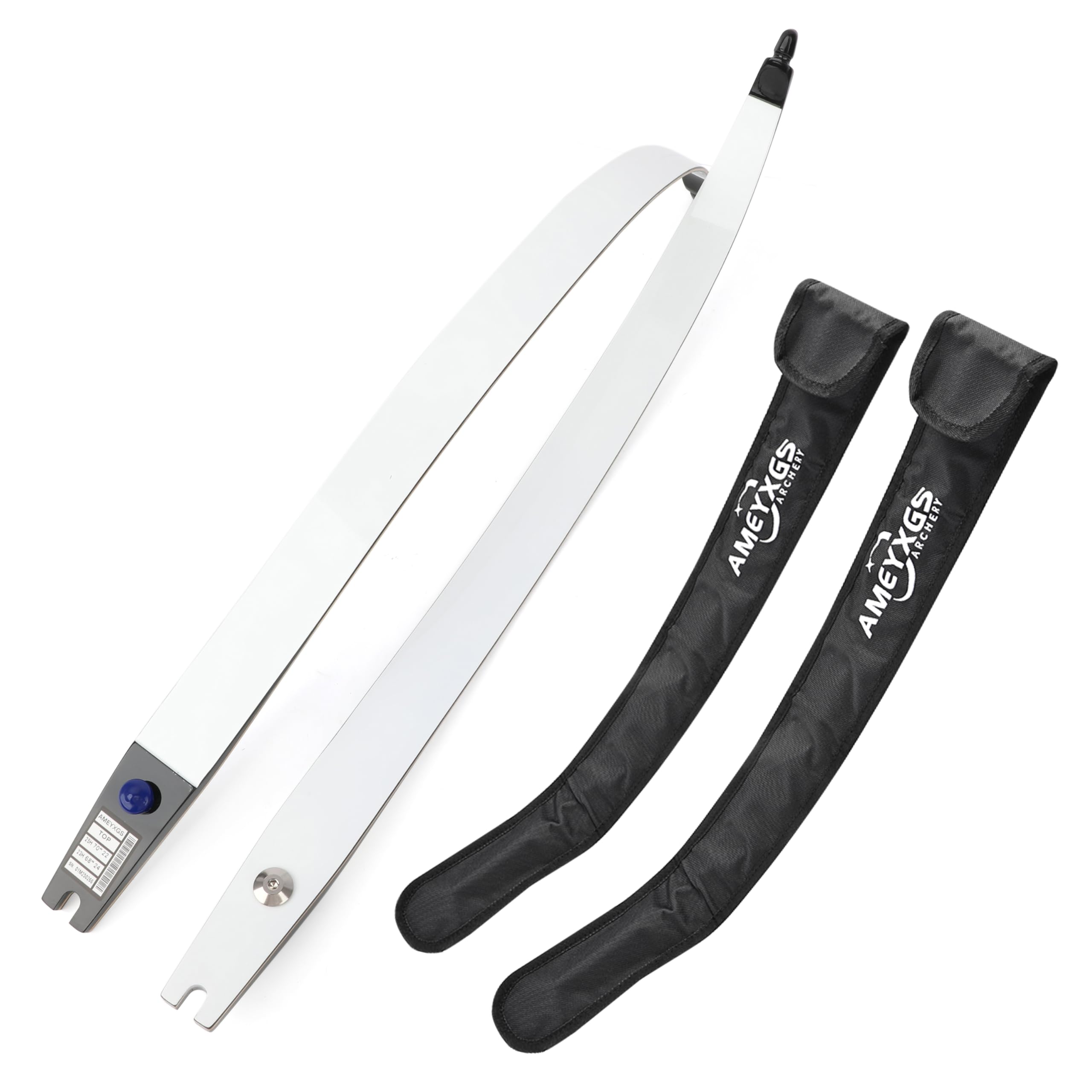 surwolf 16~40lb Archery Target Recurve Bow Limb 66/68/70" Competition Recurvebow Limbs Wood&Foam Core ILF Aldultbow Longbow for Archery hunting shooting(White-Foam Core,68"-36lbs）