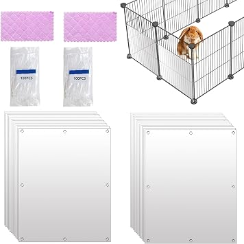 24PCS Pet Cage Liner Protection 10 8 in Urine Guard for Rabbit Cage Side