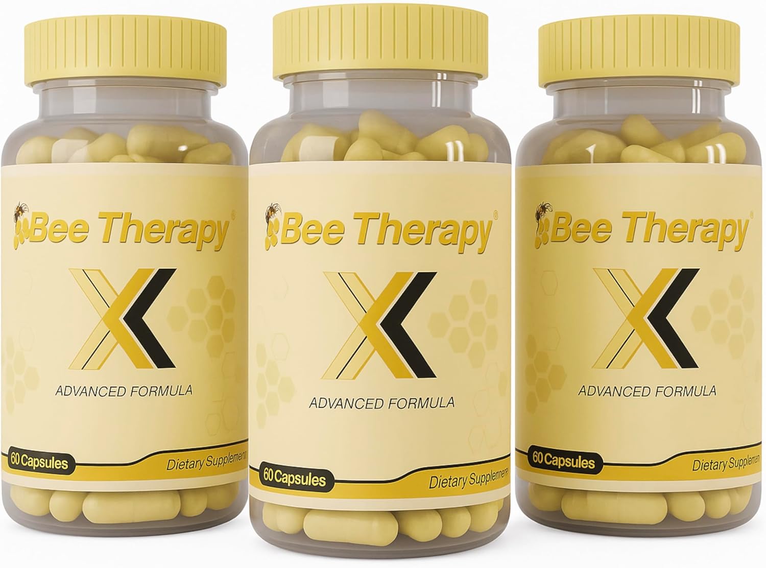 Bee Therapy X Venom Dietary Supplement - Glucosamine Turmeric Blend, Improves Joint Health, Mobility and Comfort Supplement - Extra Strength Pills - Natural Health Complex – 180 Capsules Pack 3