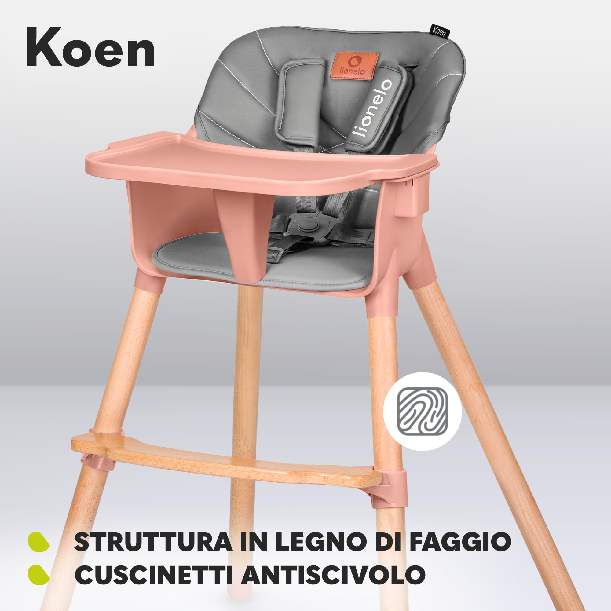 LIONELO Koen Seggiolone Pappa Evolutivo 2 in 1 da 6 Mesi a 5 Anni