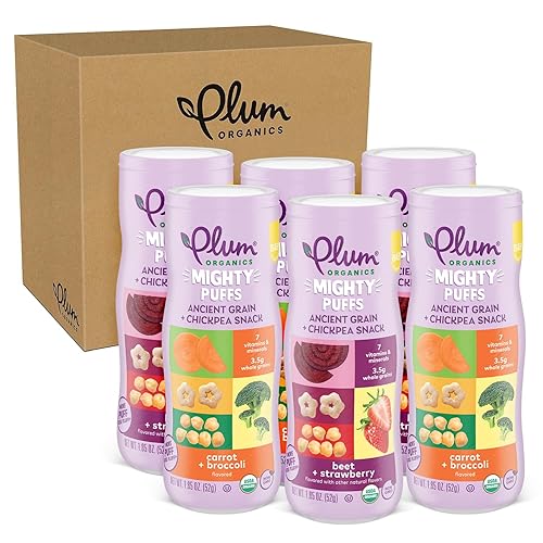 Miniatura 4 de Plum Organics Super Puffs paquete variado 15 onzas paquete de 8