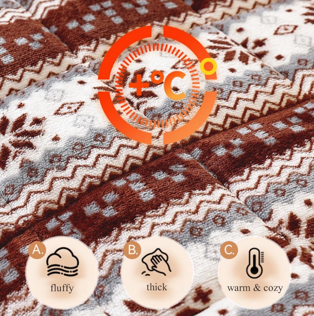 Thick Plush Sofa Cover, Non-Slip Pet Couch Cover for 3 Cushion Sofa, Christmas Couch Covers Protector for Dogs & Cats, Machine Washable