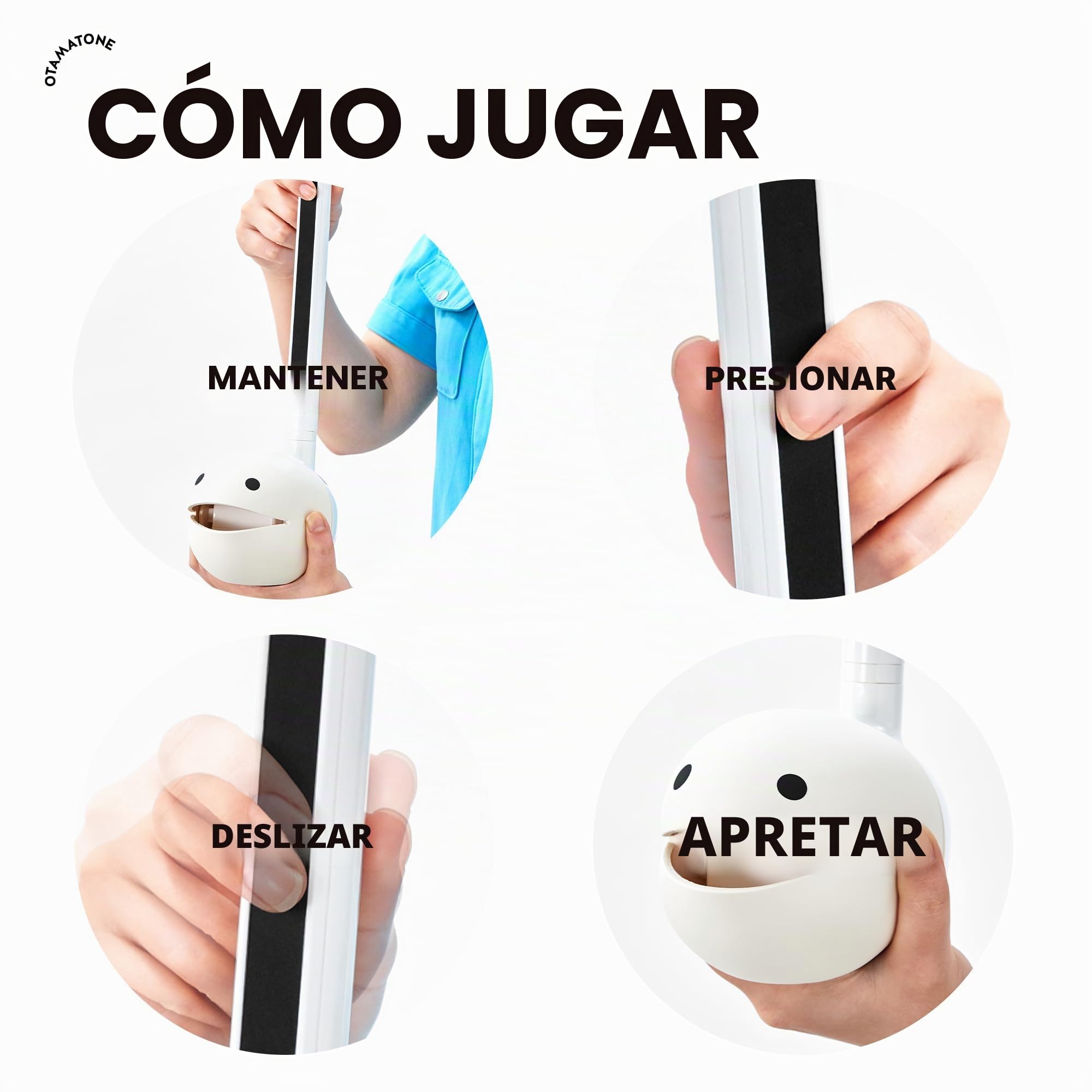 Otamatone Deluxe [Manual Inglés] - Instrumento Musical Electrónico Japonés, Sintetizador Portátil de Cube/Maywa Denki de Japón, Blanco