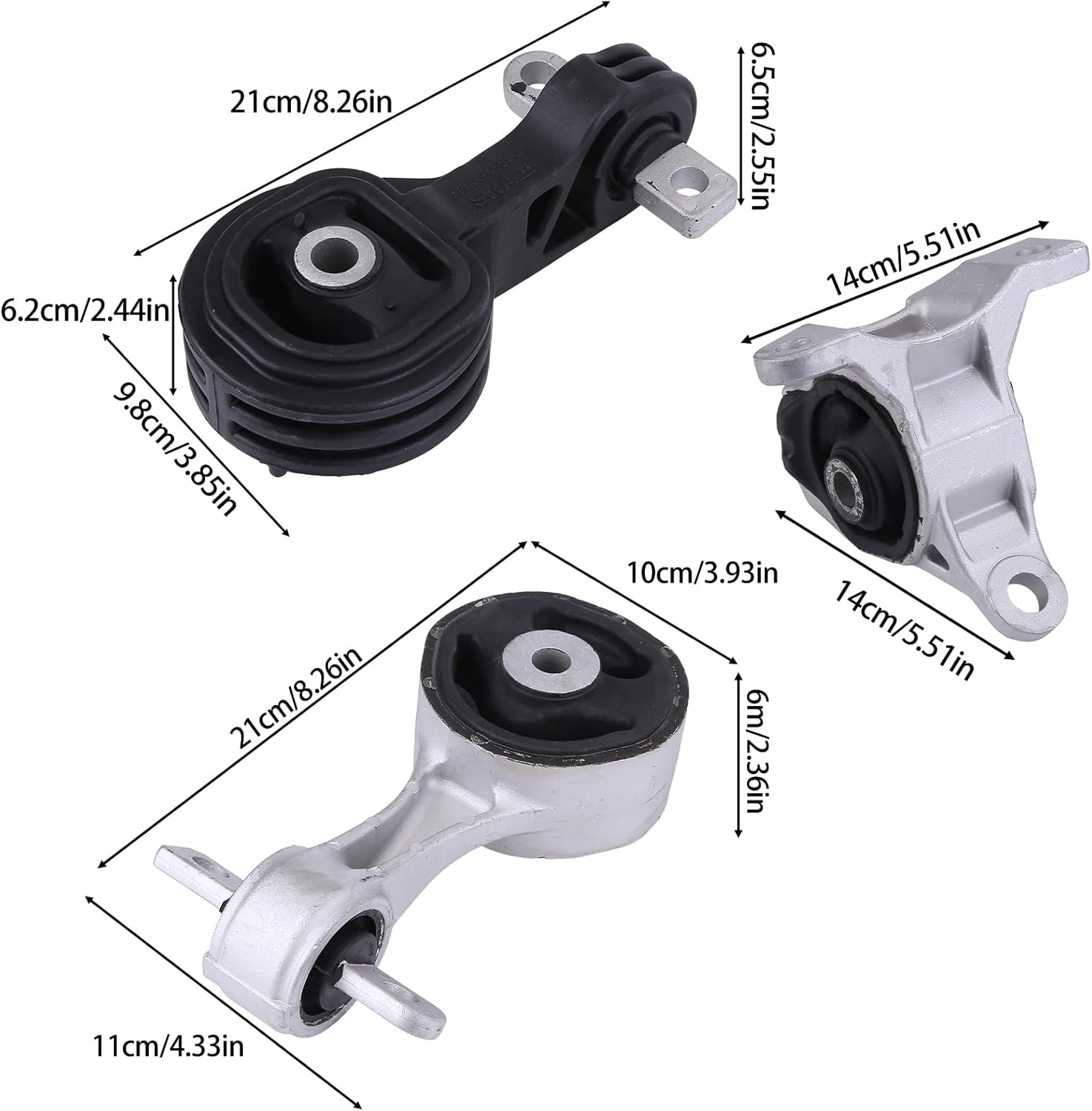 Engine Motor Mount Front Upper Left Rear 3pcs for 2013-2015 for Acura ILX A65052 A65050 A65085 Torque Strut & Transmission Mount Set