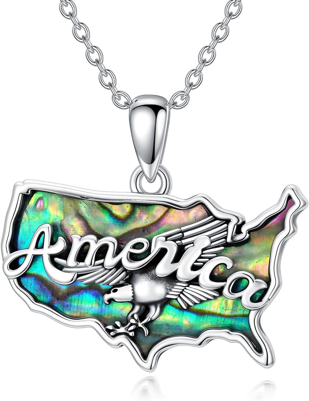 PROESS Jamaica/America/Texas/Africa Map Necklace for Women 925 Sterling Silver Flag Pendant Necklace Country Map Chain Jewelry Gifts
