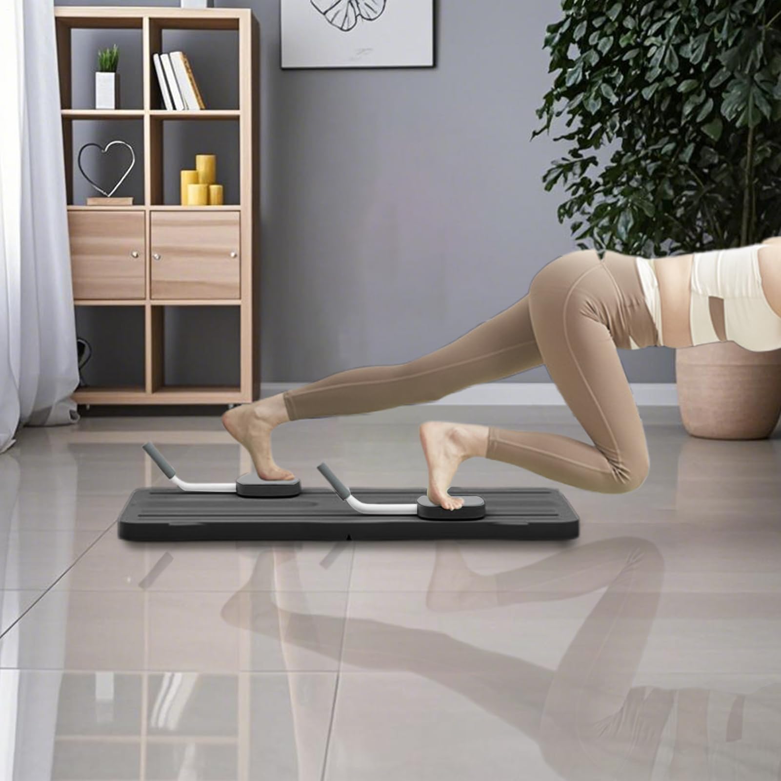 Pilates Reformer, Pilates Reformer Board Esercizi ABS Core Trainer | Attrezzatura multifunzionale per allenamento completo del corpo per rafforzare il core ballerina condizionamento
