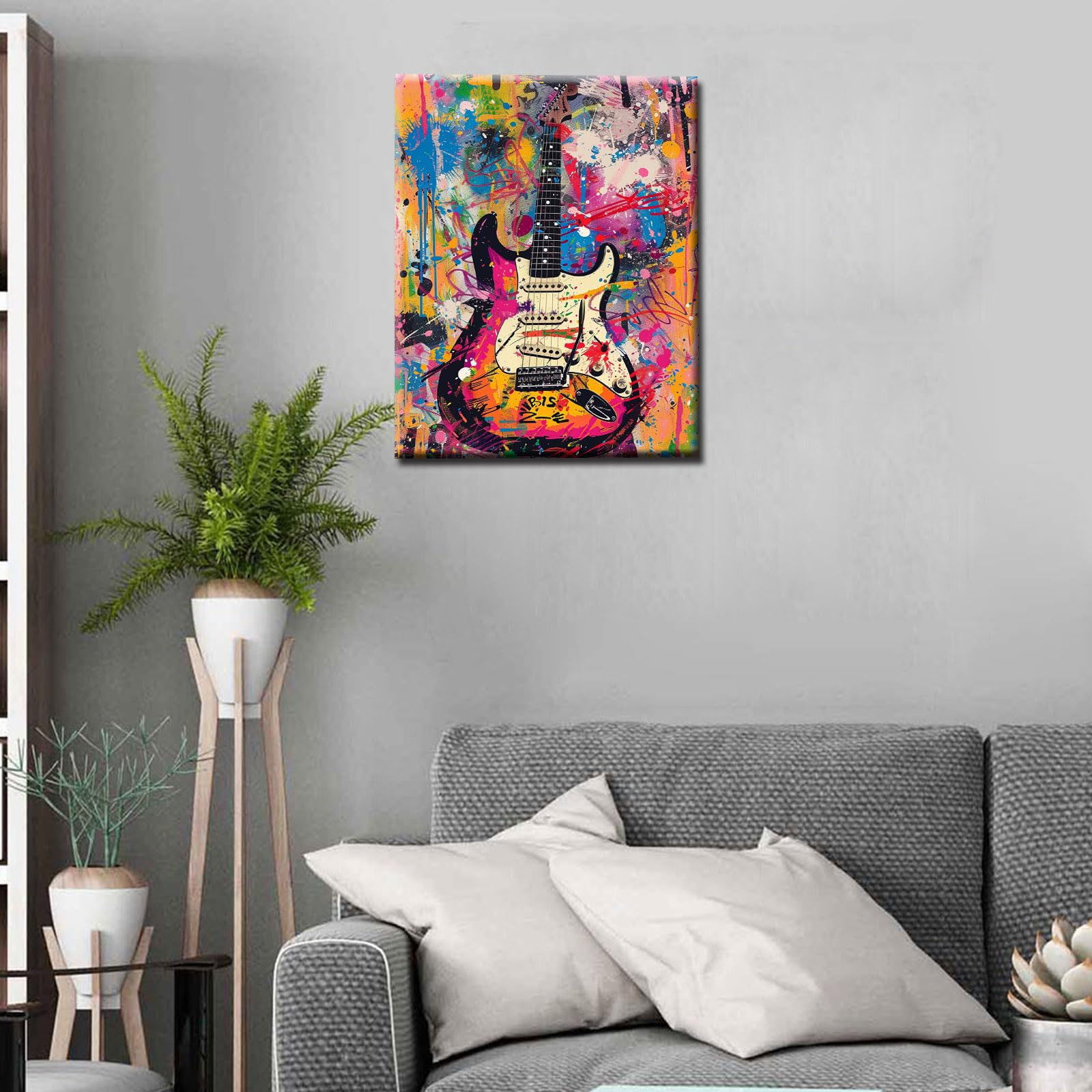 Graffiti Malen Nach Zahlen Erwachsene - 80x60cm Leinwand DIY Set Mit Acrylfarben