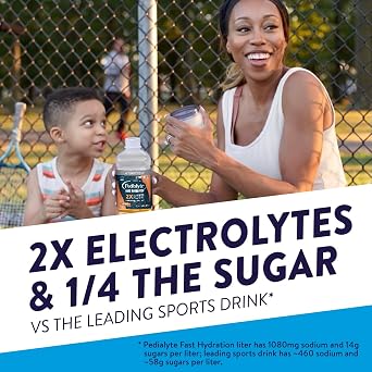 Pedialyte Fast Hydration Electrolyte Solution, Orange, Hydration Drink, 33.8 Fl Oz (Pack of 4)