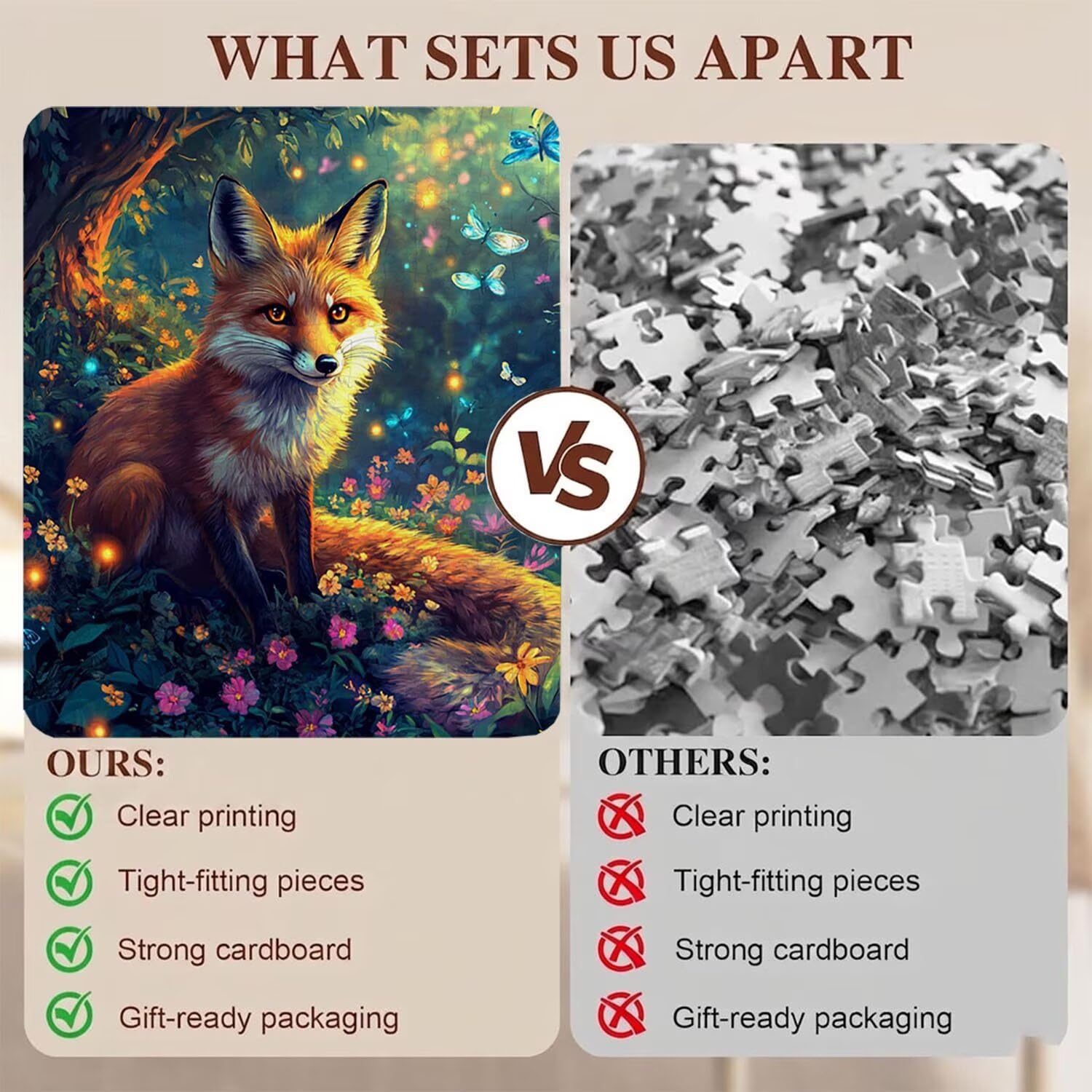 rêve Animal Puzzle 1500 Pièces pour Adultes, Format 87 x 57 cm, Challenge Casse-Tête de Famille, Loisirs Créatifs et Relaxation, Pièces Robustes avec Lettres au Dos, Décor Murale Salon f0-784