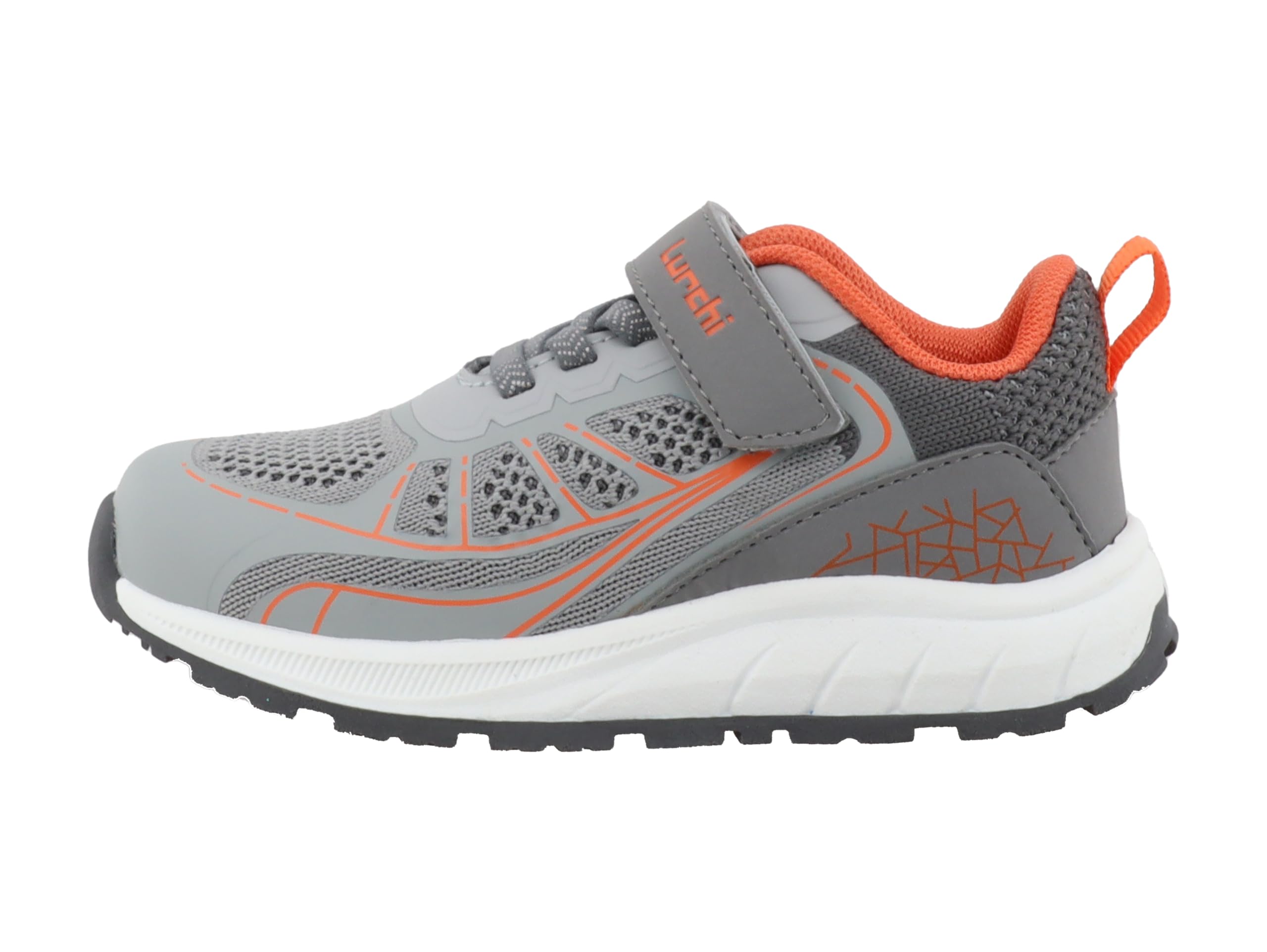 Lurchi 95L0083007 Sneaker, Grey-Orange, 11 UK Child