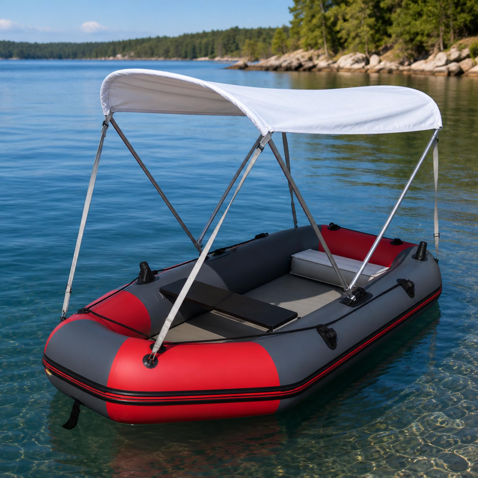 Tendalino per Barca,Bimini di Prua con Tendalino,Tendalino Parasole per Gommone,Estensione Tendalino Barca,Impermeabile,Resistenza allo Strappo,per Yachts,Motoscafi E Barche da Pesca