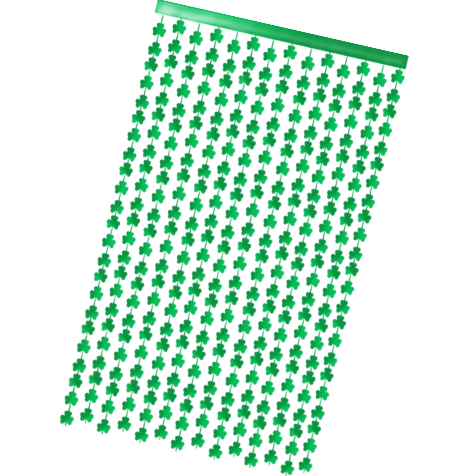 Tsophreniq PET Shamrocks Shinys Clovers Curtain Banners StPatricks Day Decorations Hangings Shamrocks Shinys Clovers Curtain