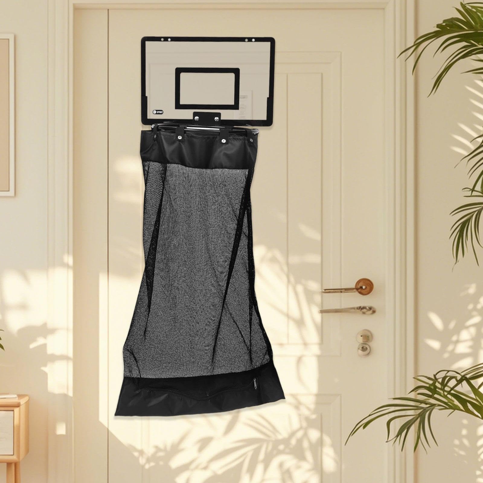 Hängender Wäschekorb, Als Schmutzwäschebeutel Und Basketballkorb | Wäschebehälter zum Aufhängen, Ein Wäschesack Und Türhänger, Reißfestem Stoff mit Haken für Jungen Und Mädchen Im