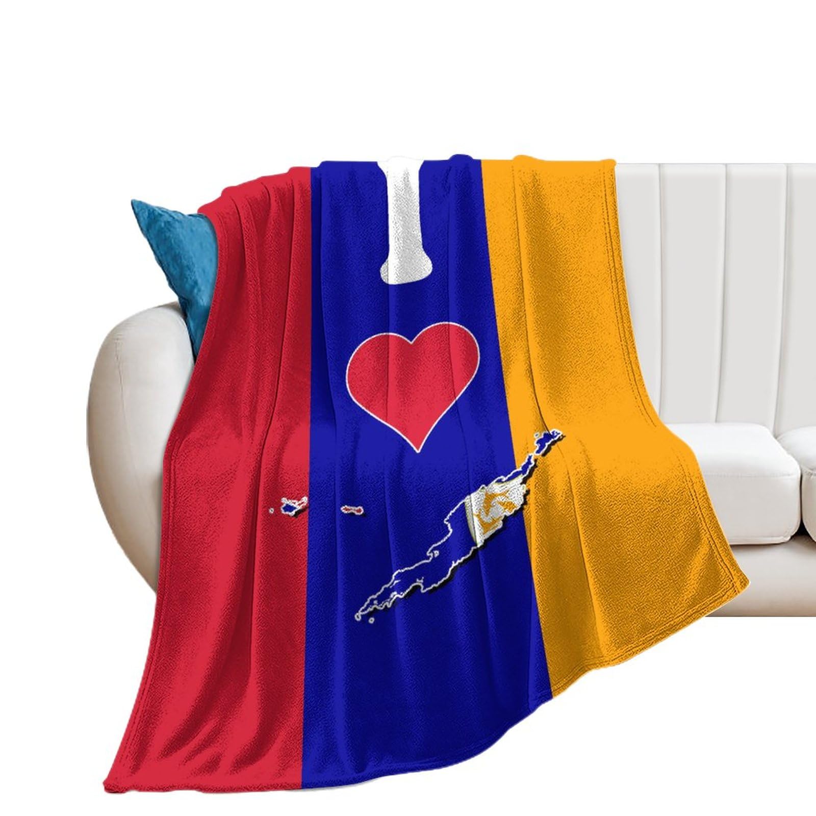 Couverture en flanelle Anguilla idéale pour vos soirées cocooning sur le canapé