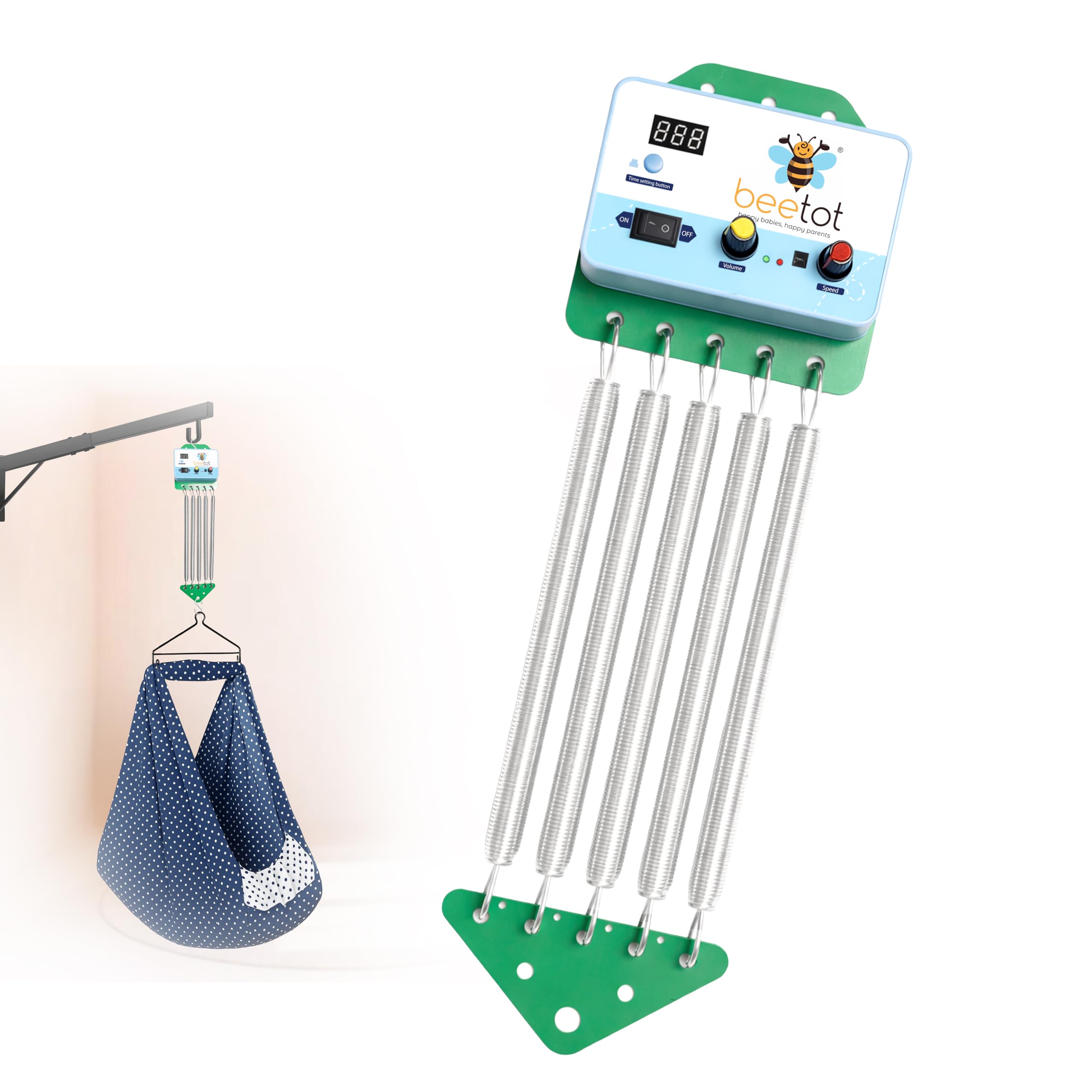 beetot Stainless Steel Baby Automatic Cradle Spring, Automatic Jhula Spring, Capacity Upto 15 Kg, New Born Baby (Infant) Adjustable Speed and Music